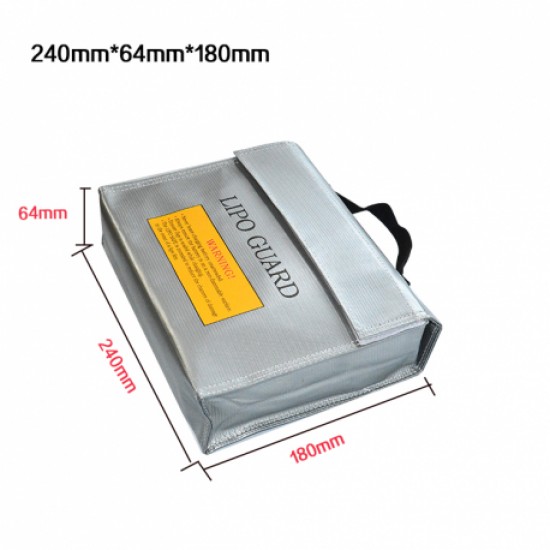 Safety Bag 65x180x240mm for Li-pol battery  70